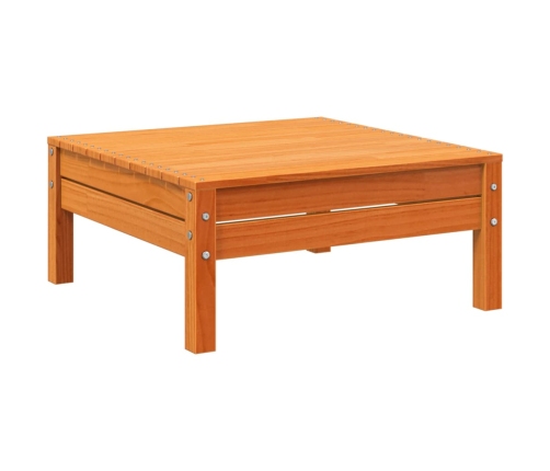 Set de sofás jardín 9 pzas con cojines madera pino marrón cera