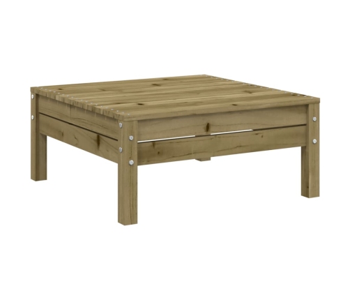 Set de sofás jardín 9 pzas con cojines madera pino impregnada