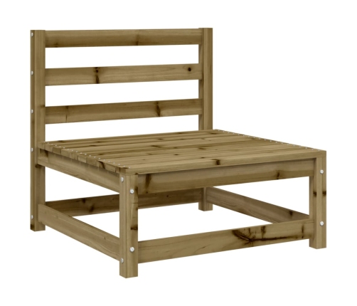Juego de sofás de jardín 9 pzas madera de pino impregnada