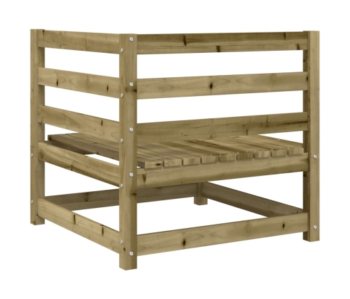 Juego de sofás de jardín 9 pzas madera de pino impregnada