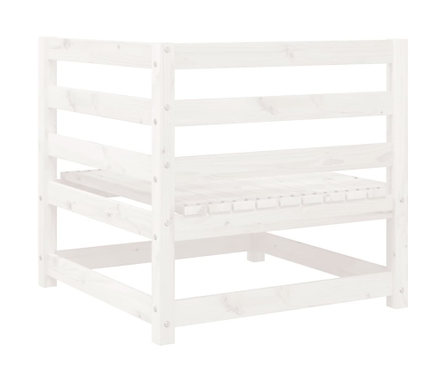 Juego de sofás de jardín 5 piezas madera maciza de pino blanco