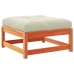 Set de sofás jardín 5 pzas con cojines madera pino marrón cera