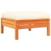 Set de sofás jardín 5 pzas con cojines madera pino marrón cera