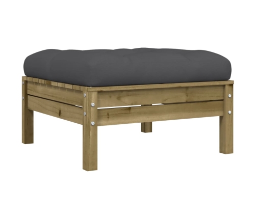 Set de sofás jardín 5 pzas con cojines madera pino impregnada