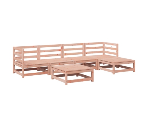 Juego de sofás de jardín 6 pzas madera maciza de abeto Douglas