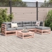 Set de sofás jardín 6 pzas con cojines madera abeto Douglas