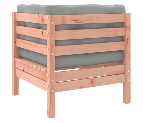 Set de sofás jardín 4 pzas con cojines madera abeto Douglas