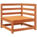 Juego de sofás de jardín 5 pzas madera maciza pino marrón cera
