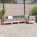 Set de sofás jardín 5 pzas con cojines madera abeto Douglas