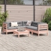 Set de sofás jardín 6 pzas con cojines madera abeto Douglas