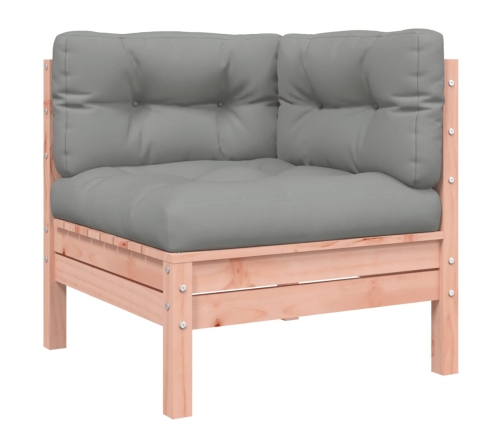 Set de sofás jardín 7 pzas con cojines madera abeto Douglas
