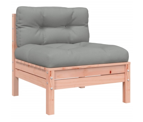 Set de sofás jardín 7 pzas con cojines madera abeto Douglas