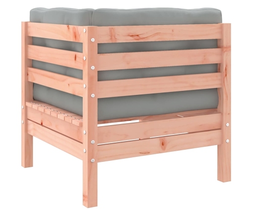 Set de sofás jardín 7 pzas con cojines madera abeto Douglas