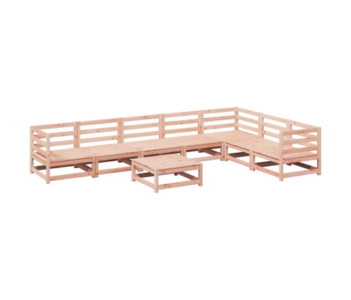 Juego de sofás de jardín 8 pzas madera maciza de abeto Douglas