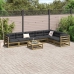 Set de sofás jardín 8 pzas con cojines madera pino impregnada