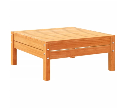 Set de sofás jardín 8 pzas con cojines madera pino marrón cera