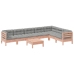 Set de sofás jardín 8 pzas con cojines madera de abeto Douglas