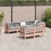 Set de sofás jardín 7 pzas con cojines madera abeto Douglas