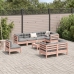 Set de sofás jardín 9 pzas con cojines madera de abeto Douglas