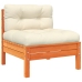 Set de sofás jardín 6 pzas con cojines madera pino marrón cera