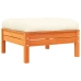 Set de sofás jardín 6 pzas con cojines madera pino marrón cera