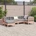Set de sofás jardín 6 pzas con cojines madera abeto Douglas