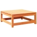 Juego de sofás de jardín 7 pzas madera maciza pino marrón cera