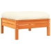 Set de sofás jardín 7 pzas con cojines madera pino marrón cera