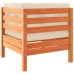 Set de sofás jardín 7 pzas con cojines madera pino marrón cera