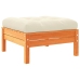 Set de sofás jardín 7 pzas con cojines madera pino marrón cera