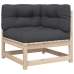 Set de sofás jardín 7 pzas con cojines madera maciza pino