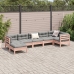 Set de sofás jardín 7 pzas con cojines madera abeto Douglas
