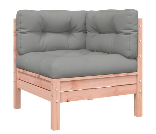 Set de sofás jardín 7 pzas con cojines madera abeto Douglas