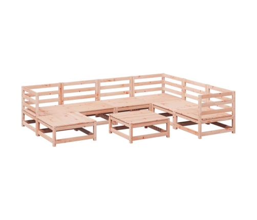 Juego de sofás de jardín 8 pzas madera maciza de abeto Douglas