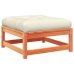 Set de sofás jardín 9 pzas con cojines madera pino marrón cera