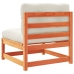 Set de sofás jardín 9 pzas con cojines madera pino marrón cera