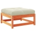Set de sofás jardín 9 pzas con cojines madera pino marrón cera