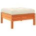 Set de sofás jardín 9 pzas con cojines madera pino marrón cera