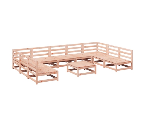 Juego de sofás de jardín 10 pzas madera maciza de abeto Douglas