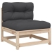Set de sofás de jardín 10 pzas con conjines madera maciza pino