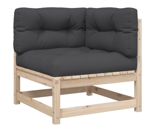 Set de sofás de jardín 10 pzas con conjines madera maciza pino