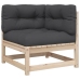Set de sofás de jardín 10 pzas con conjines madera maciza pino