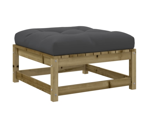 Set de sofás jardín 10 pzas con cojines madera pino impregnada