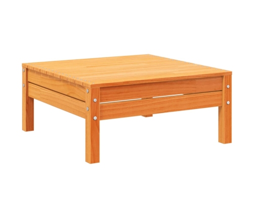 Juego sofás jardín 10 pzas con conjines madera pino marrón cera