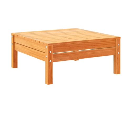 Juego sofás jardín 10 pzas con conjines madera pino marrón cera