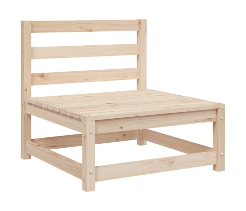 Juego de sofás de jardín 6 piezas madera maciza de pino