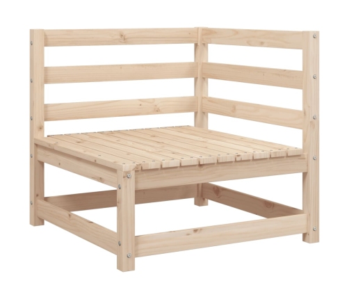 Juego de sofás de jardín 7 piezas madera maciza de pino