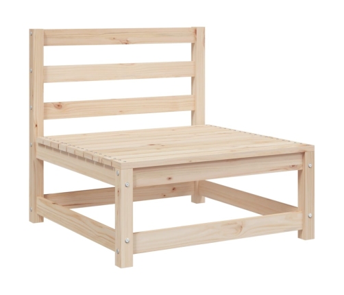 Juego de sofás de jardín 7 piezas madera maciza de pino
