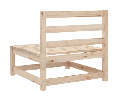 Juego de sofás de jardín 7 piezas madera maciza de pino