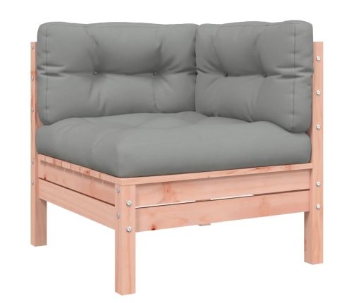Set de sofás jardín 11 pzas con cojines madera de abeto Douglas